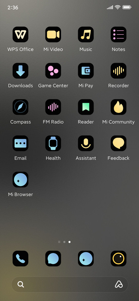 Yellowblack system screenshot