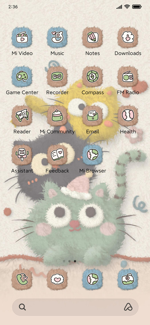 Plush kitten ball screenshot