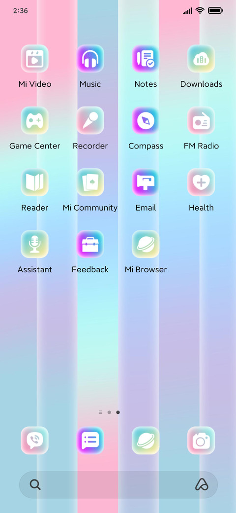 Colorful custom screenshot