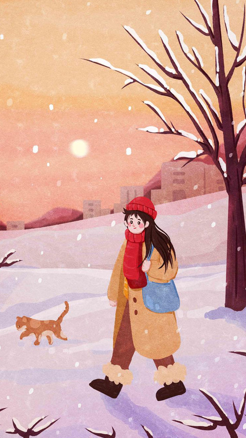 二十四节气之冬至壁纸-锐景创意 screenshot