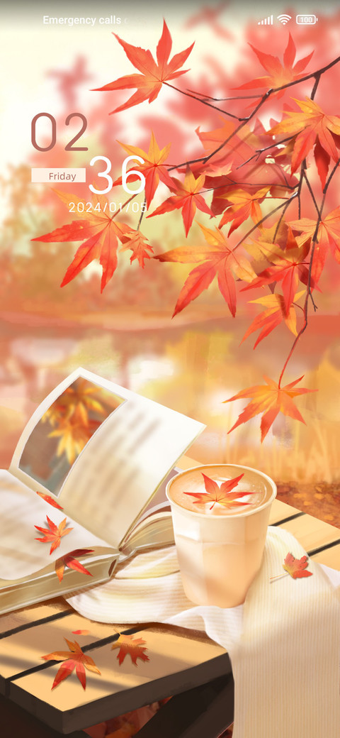 Red leaves screenshot