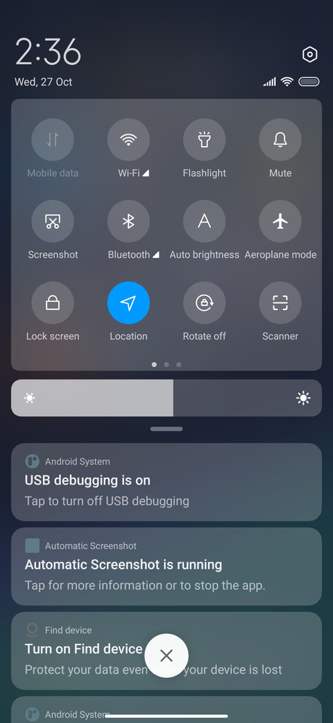 Widget grayscale screenshot