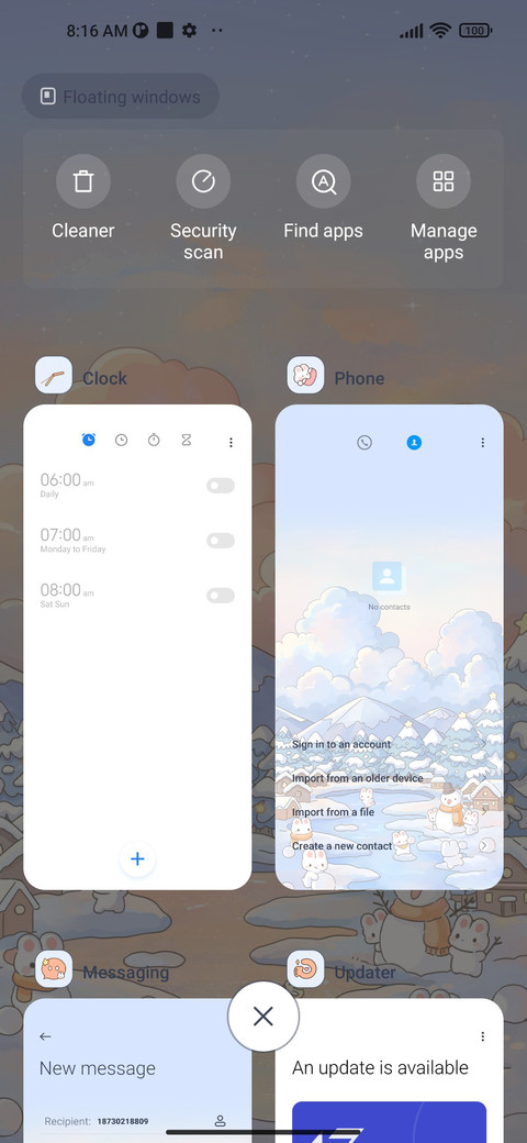 Snow fall rabbit screenshot
