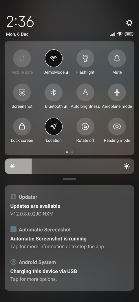 Wall calendar screenshot
