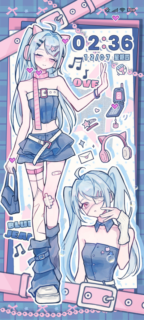 贴纸风千禧少女 screenshot