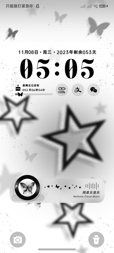 极简黑 灵动蝴蝶 screenshot