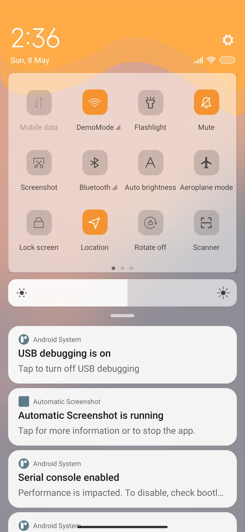 Orange dark v12 screenshot