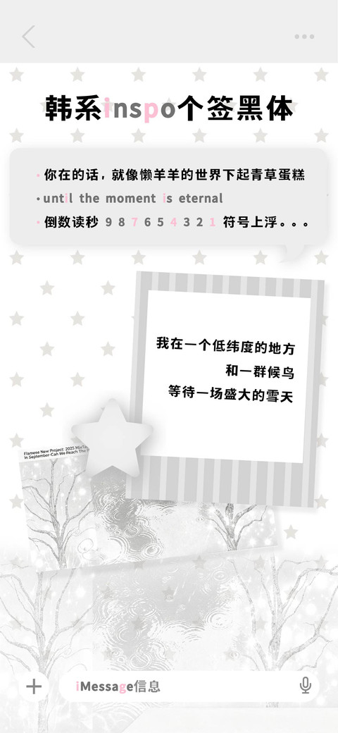 韩系inspo个性黑体 screenshot