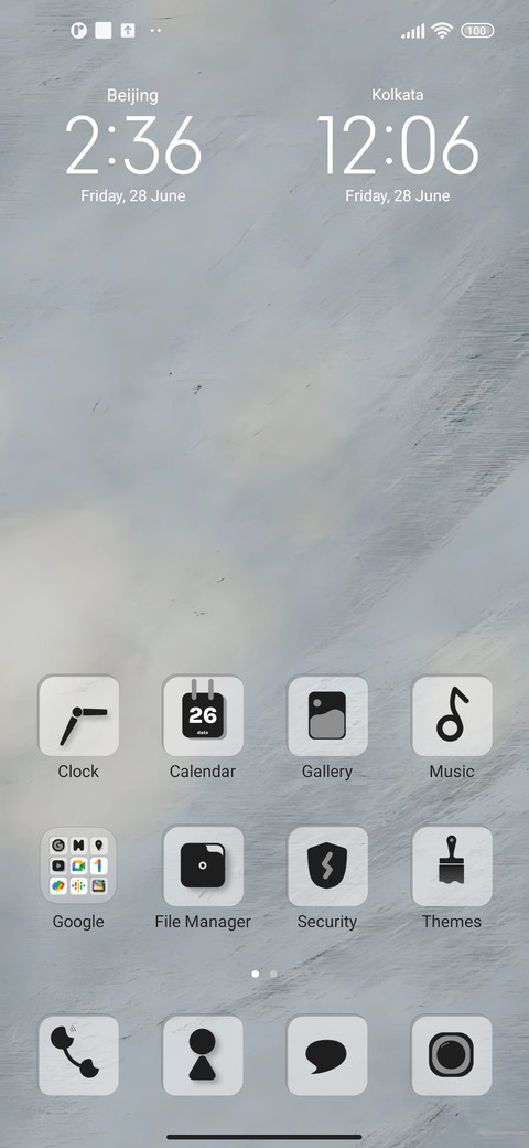 gray icons screenshot