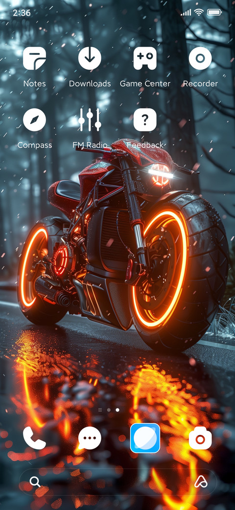 Rainy night moto screenshot