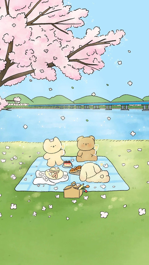 可爱动物春日壁纸-锐景创意 screenshot