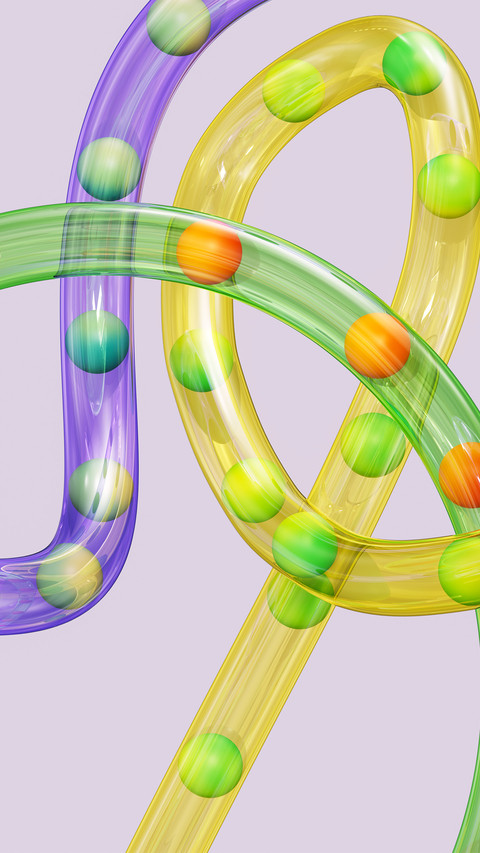 Flowing particles and glass pipes screenshot