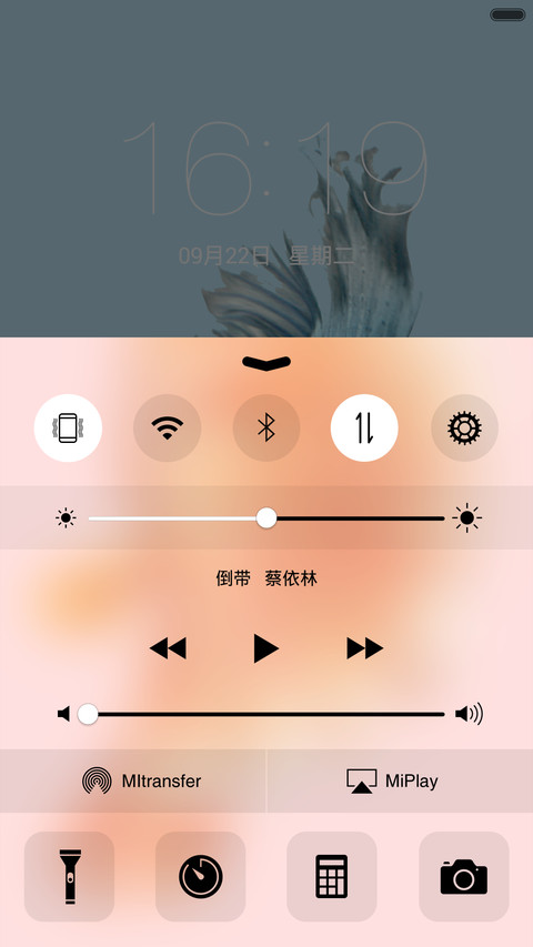 6s玫瑰金（锦鲤四锁屏+半透明图标） screenshot