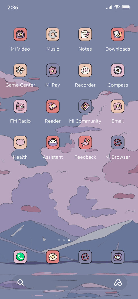 Ukiyo-e clouds screenshot