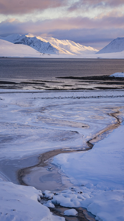 Iceland winter snowfield scenery screenshot
