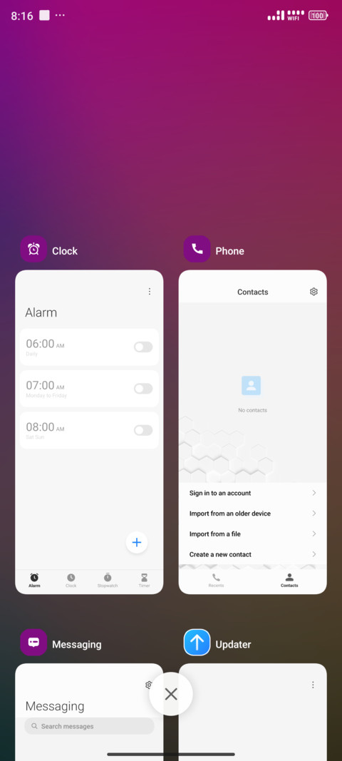colorful gradients screenshot