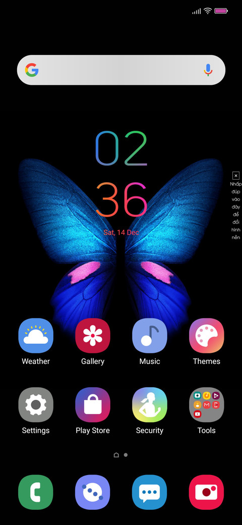 ONE UI Center Clock screenshot