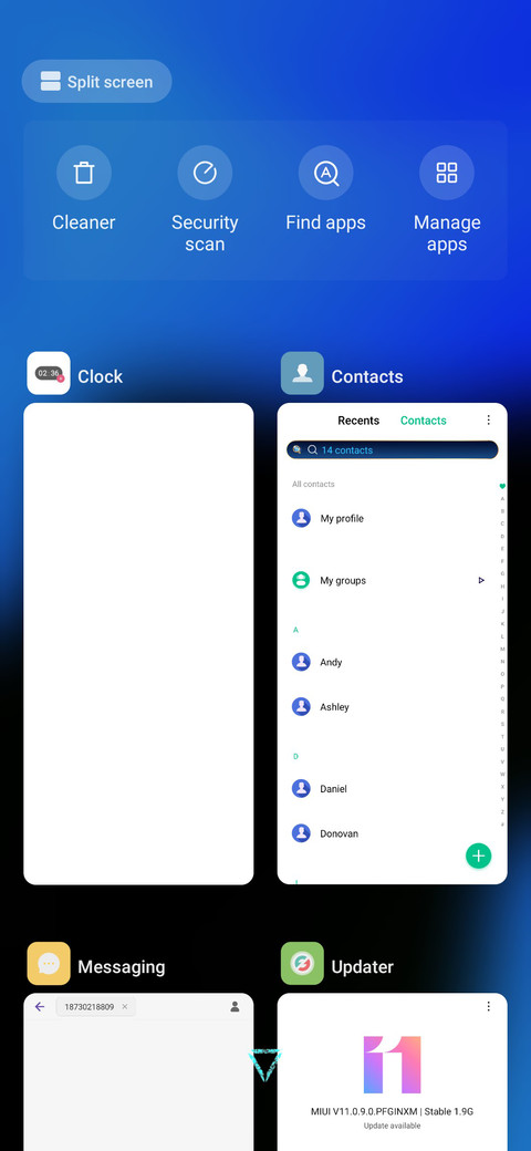 Mix Blue V11 screenshot