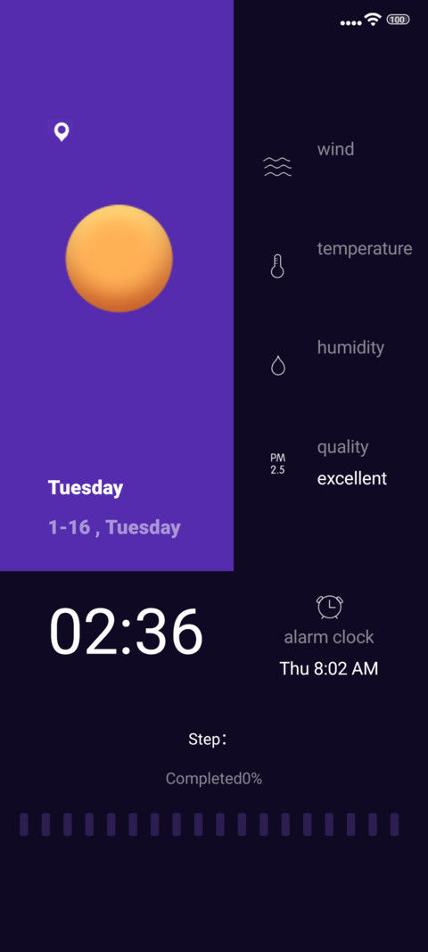 Simple Purple UI screenshot