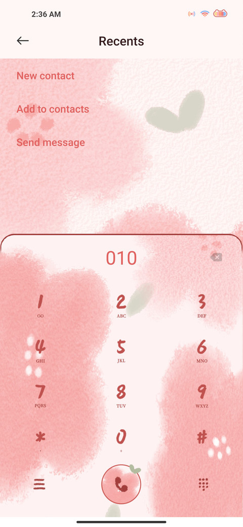 Pink flowers screenshot