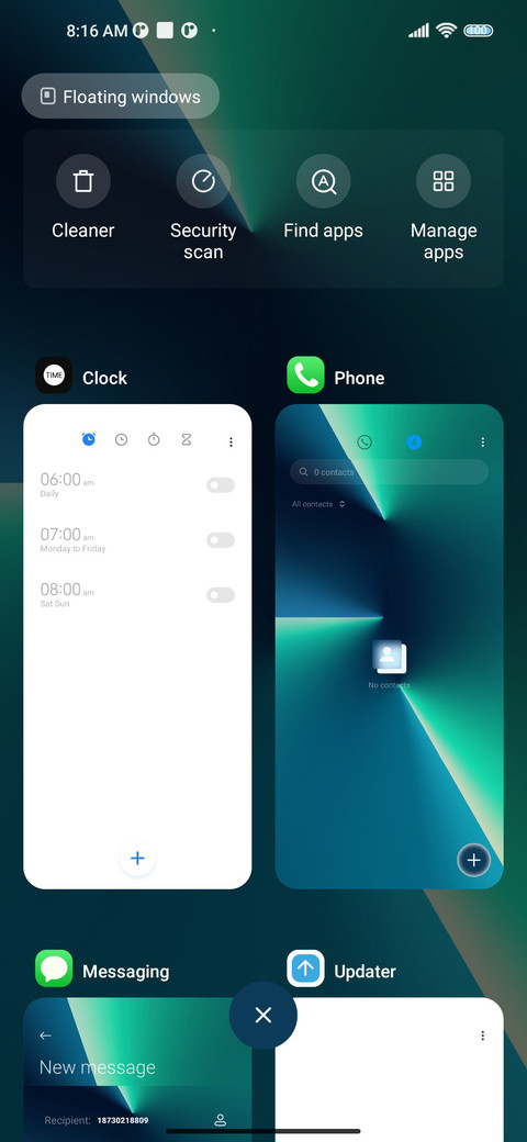 Extreme OS widget screenshot