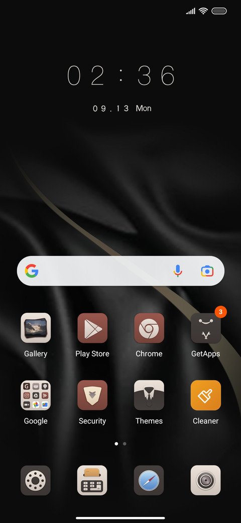 Black gold dial screenshot