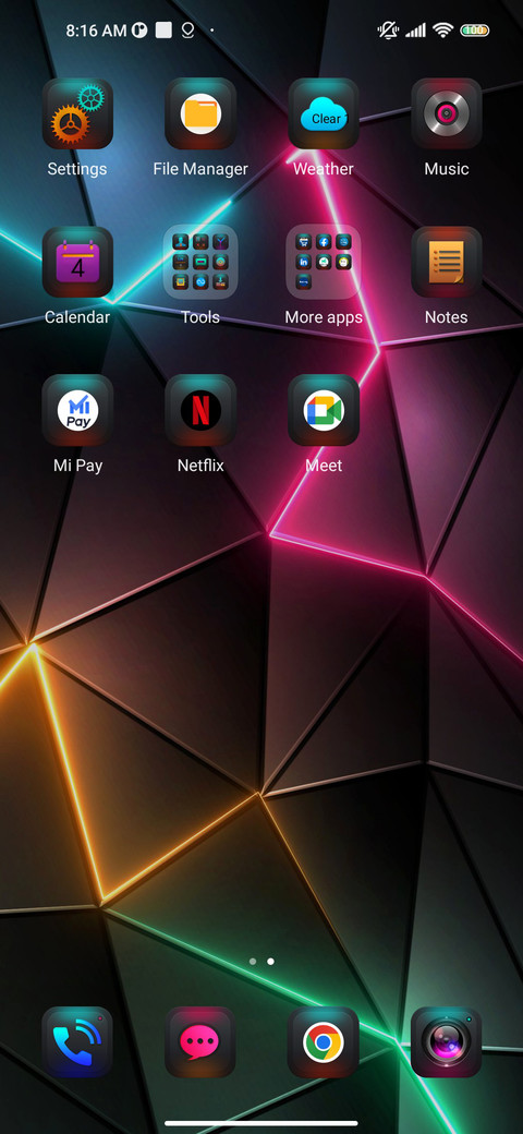 Dark neon triangle screenshot