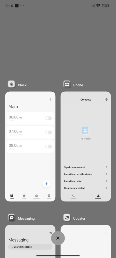 blue mimicry screenshot