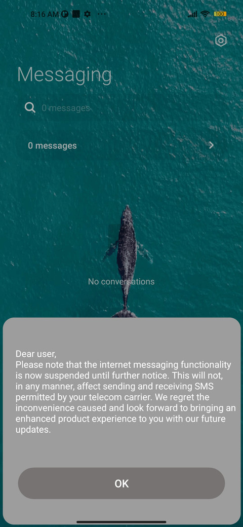 Whale emergence screenshot
