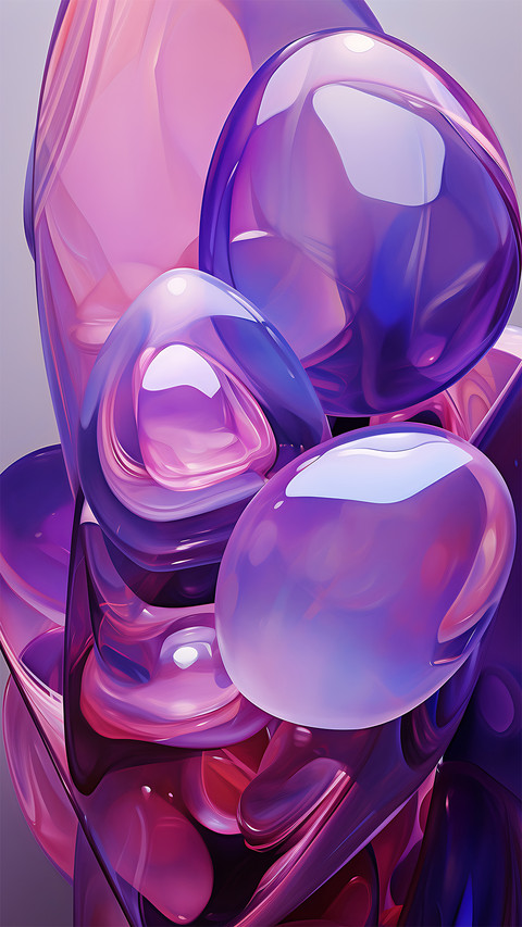 Purple stone abstract 3D screenshot