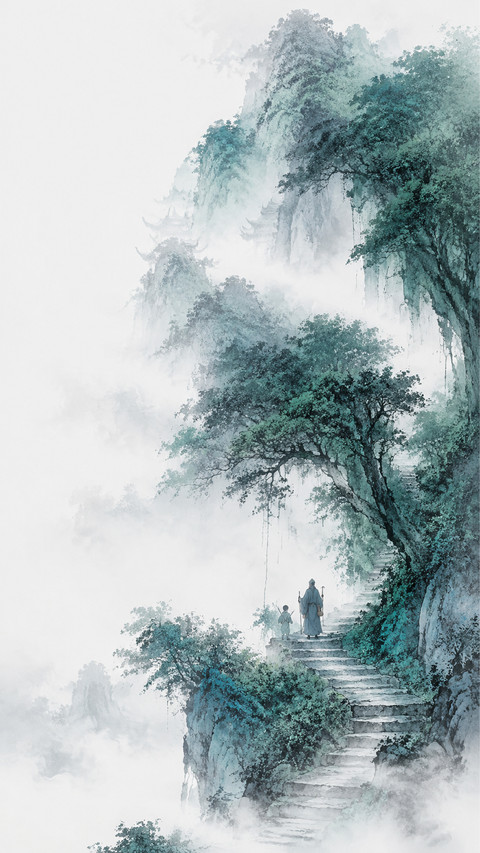 水墨山水-拍信图库 screenshot