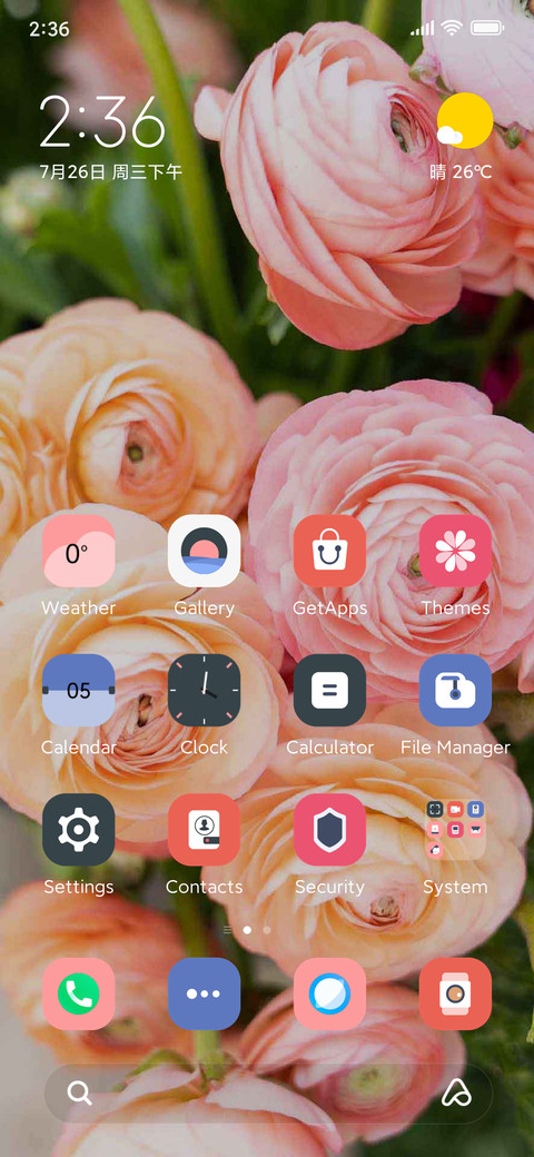 Pink rose screenshot
