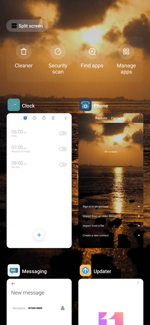 Sea sunset screenshot