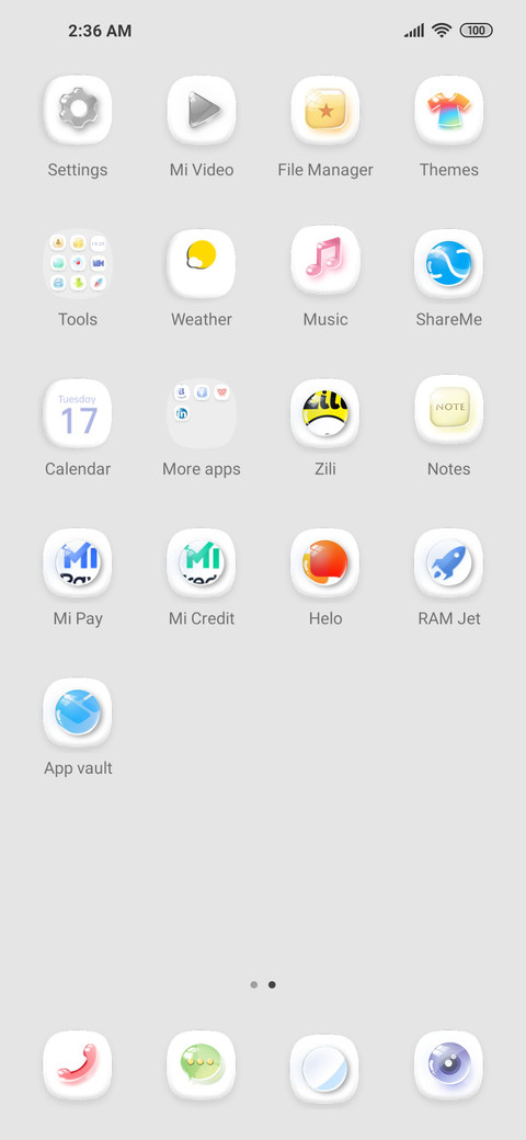 Simple white screenshot