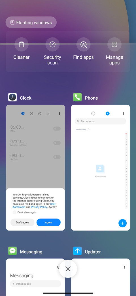 Transparent screenshot