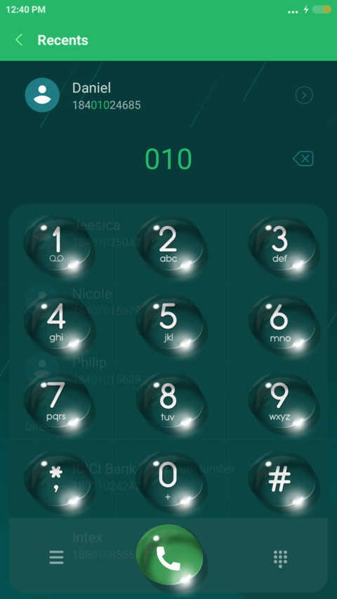 Glassy screenshot