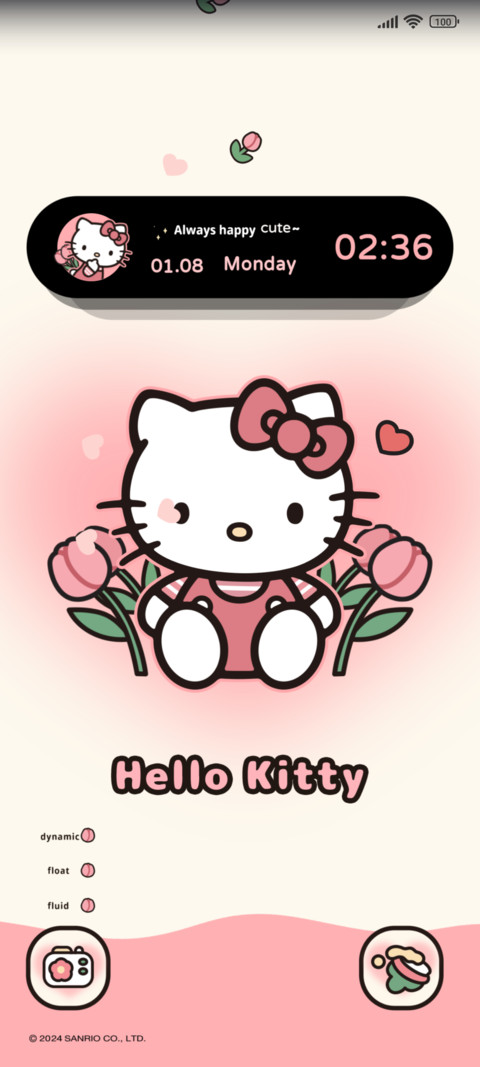 Hello Kitty tulips screenshot