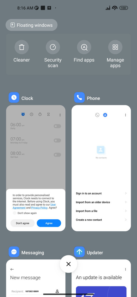 Clean screenshot