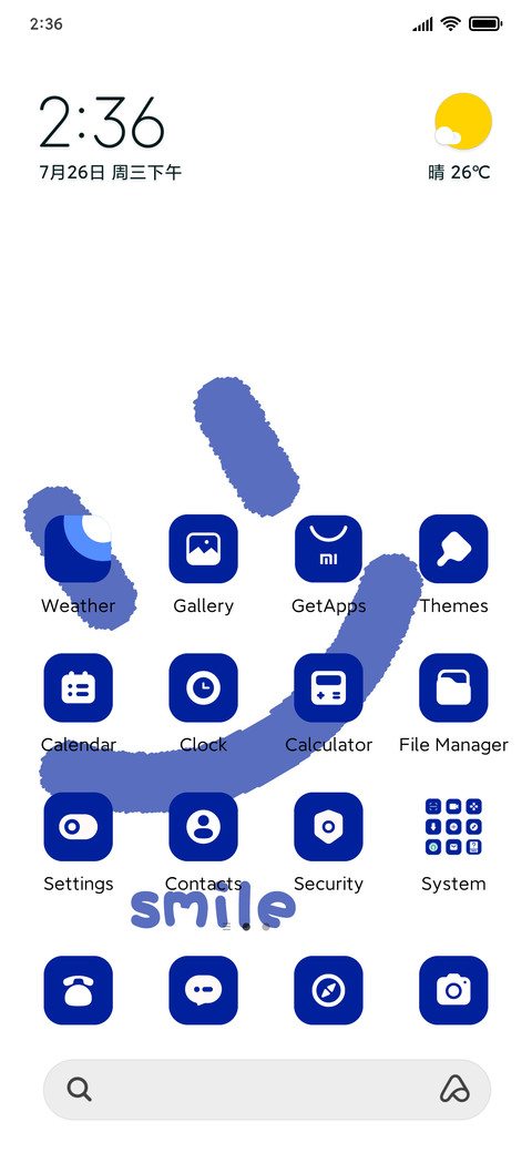 Smile Klein Blue screenshot