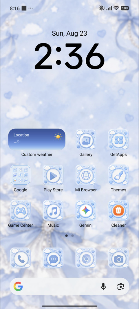 Blue Anime Girl screenshot