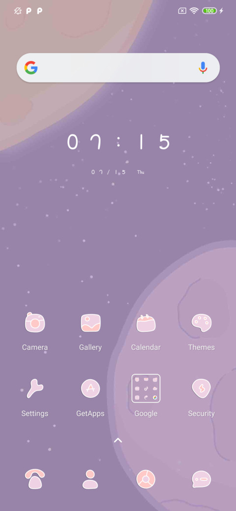 Purple galaxy screenshot