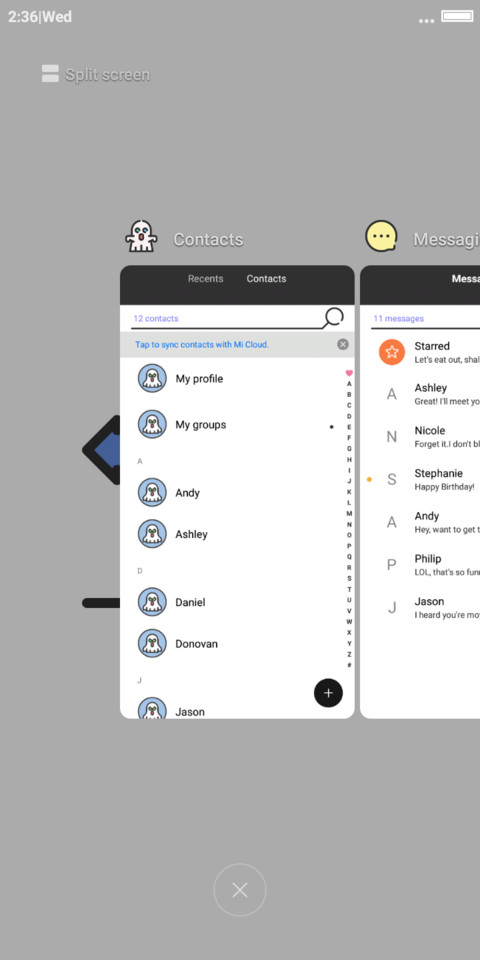 Outline screenshot