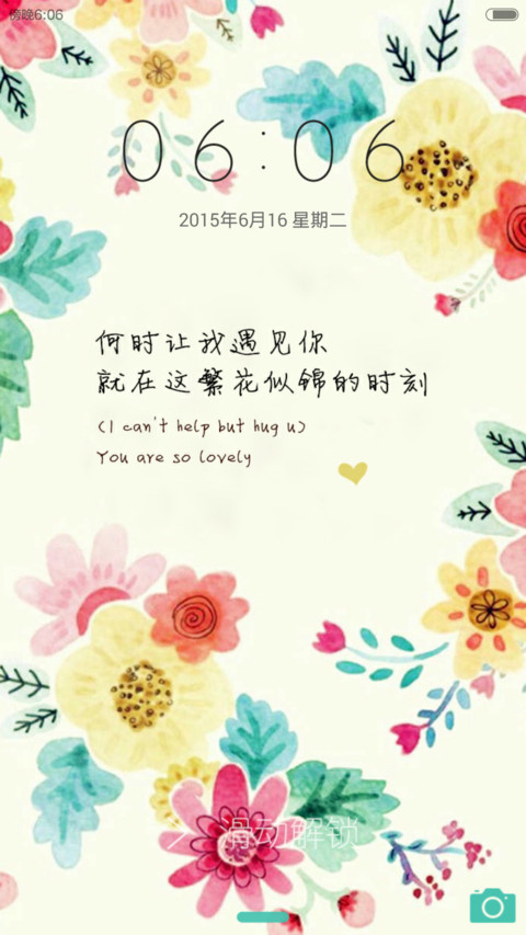 许你繁花似锦(双锁屏) screenshot