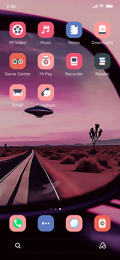 Spaceship mirror screenshot