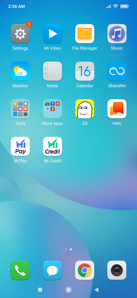 Blue sky screenshot