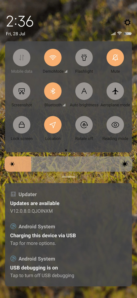Sunny grass screenshot