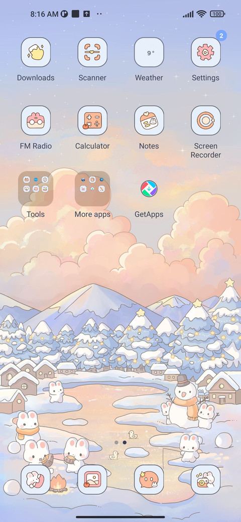 Snow fall rabbit screenshot
