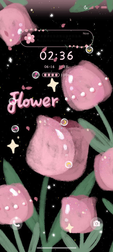 粉黑花花 多壁纸 screenshot