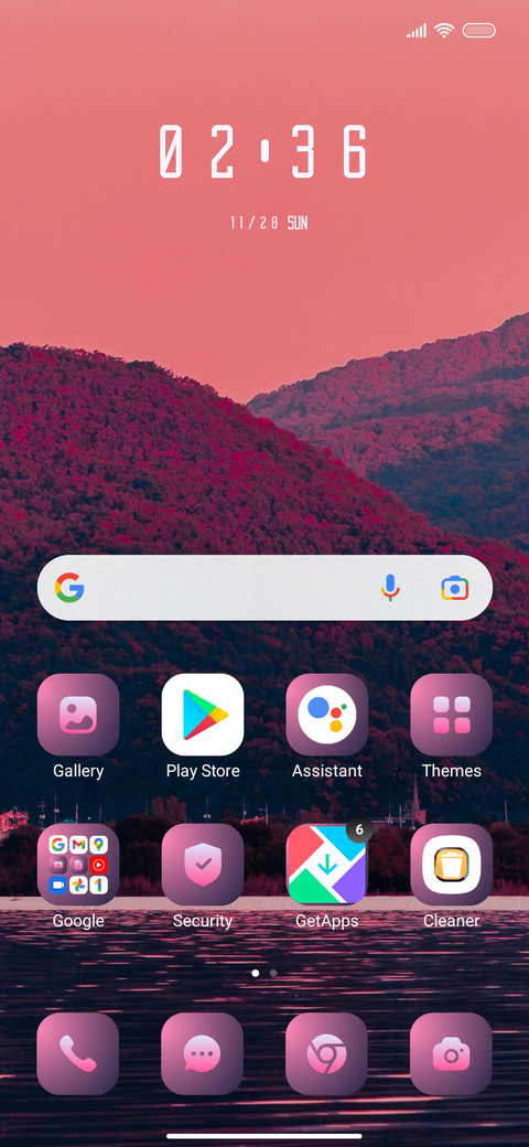 Pink sky screenshot