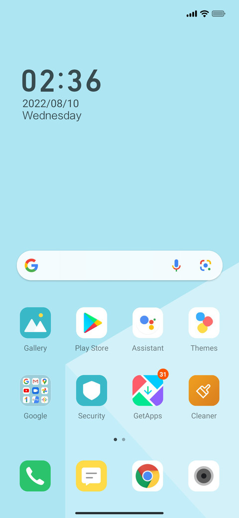 Minimal UI screenshot